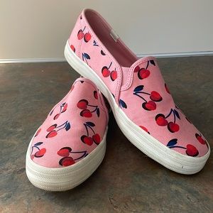 Kate Spade Keds slip on cherry print